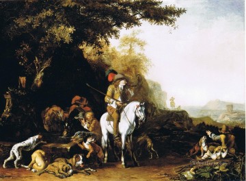 hunters at morning Oil Paintings